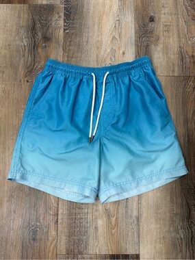 American Eagle Ombré-Blue Swim Shorts with Mesh Lining Sz XSmall